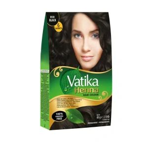 Barva na vlasy - Sytá černá Vatika Henna 60g