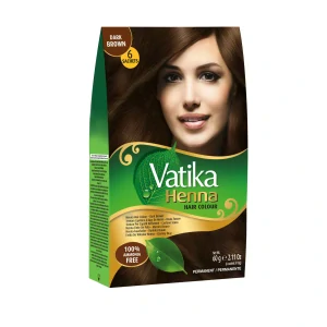 Barva na vlasy - Tmavě hnědá Vatika Henna 60g