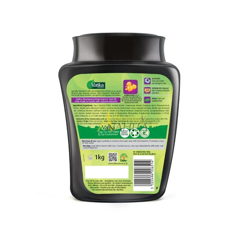 Maska na vlasy z černého kmínu s multivitaminy Vatika Naturals 500ml